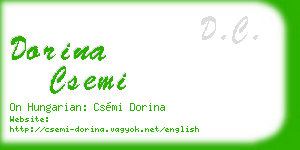 dorina csemi business card